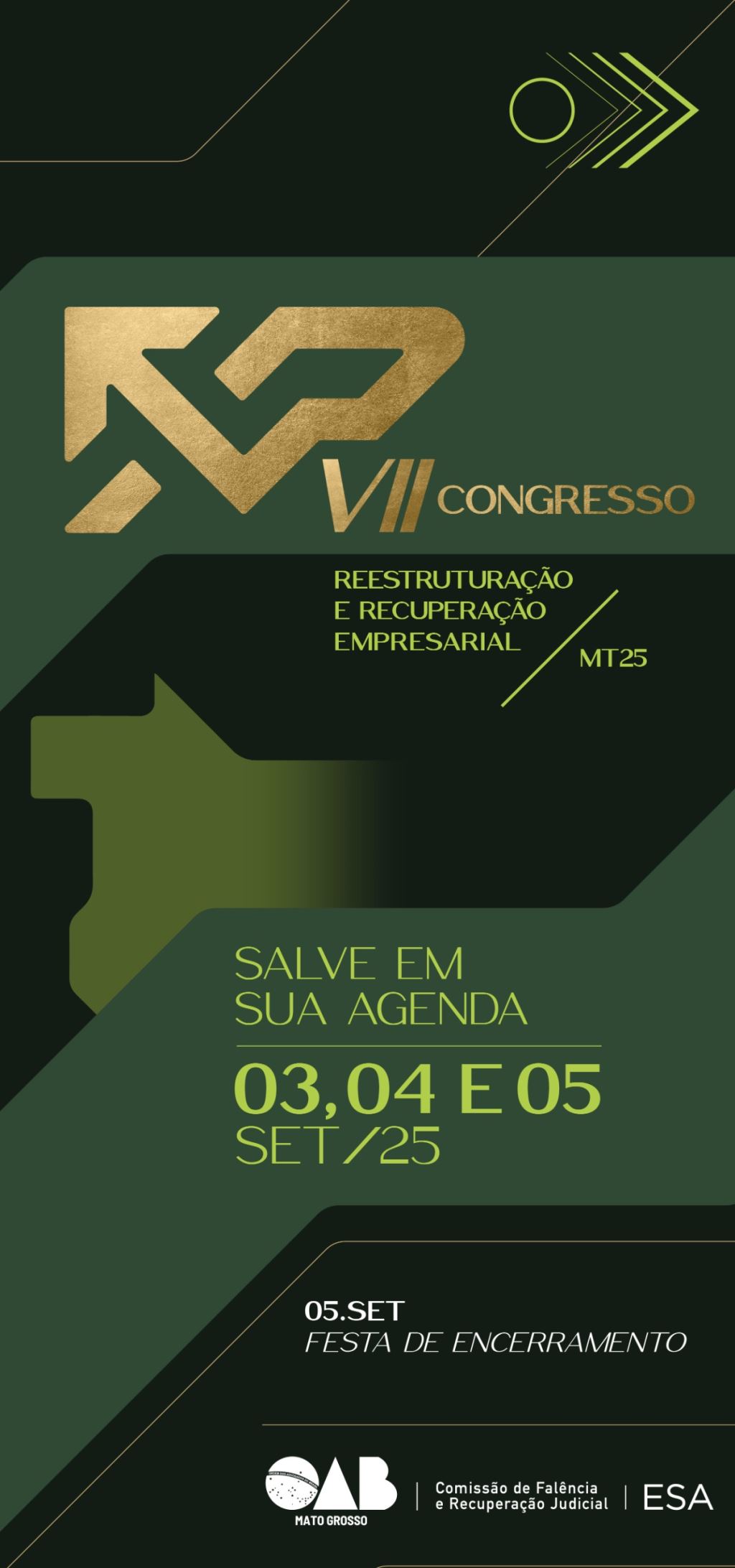 OAB-MT confirma data do VII Congresso de Reestruturação e Recuperação Empresarial | Notícia