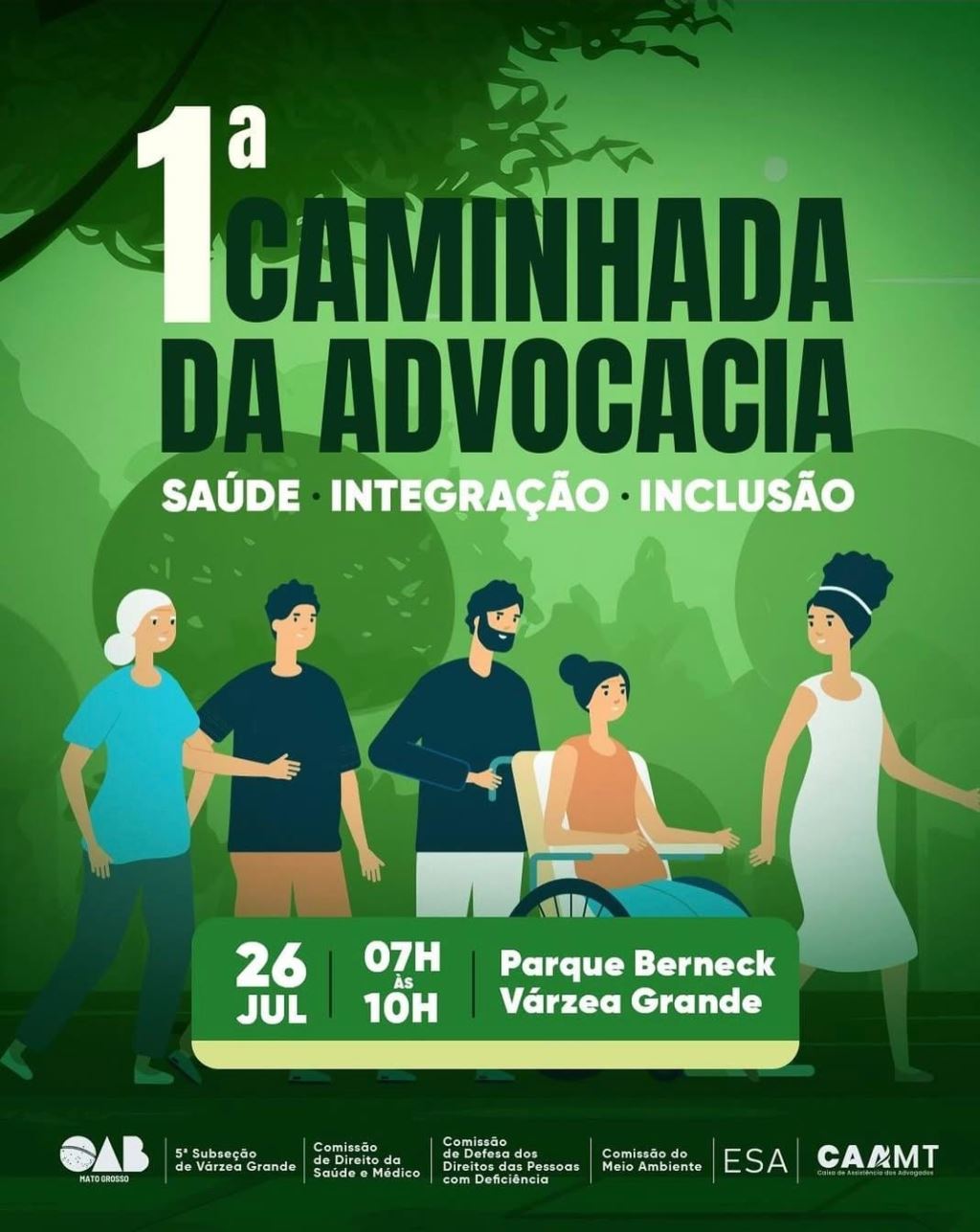 OAB-MT convida para a 1ª Caminhada da Advocacia: saúde, integração e bem-estar | Notícia