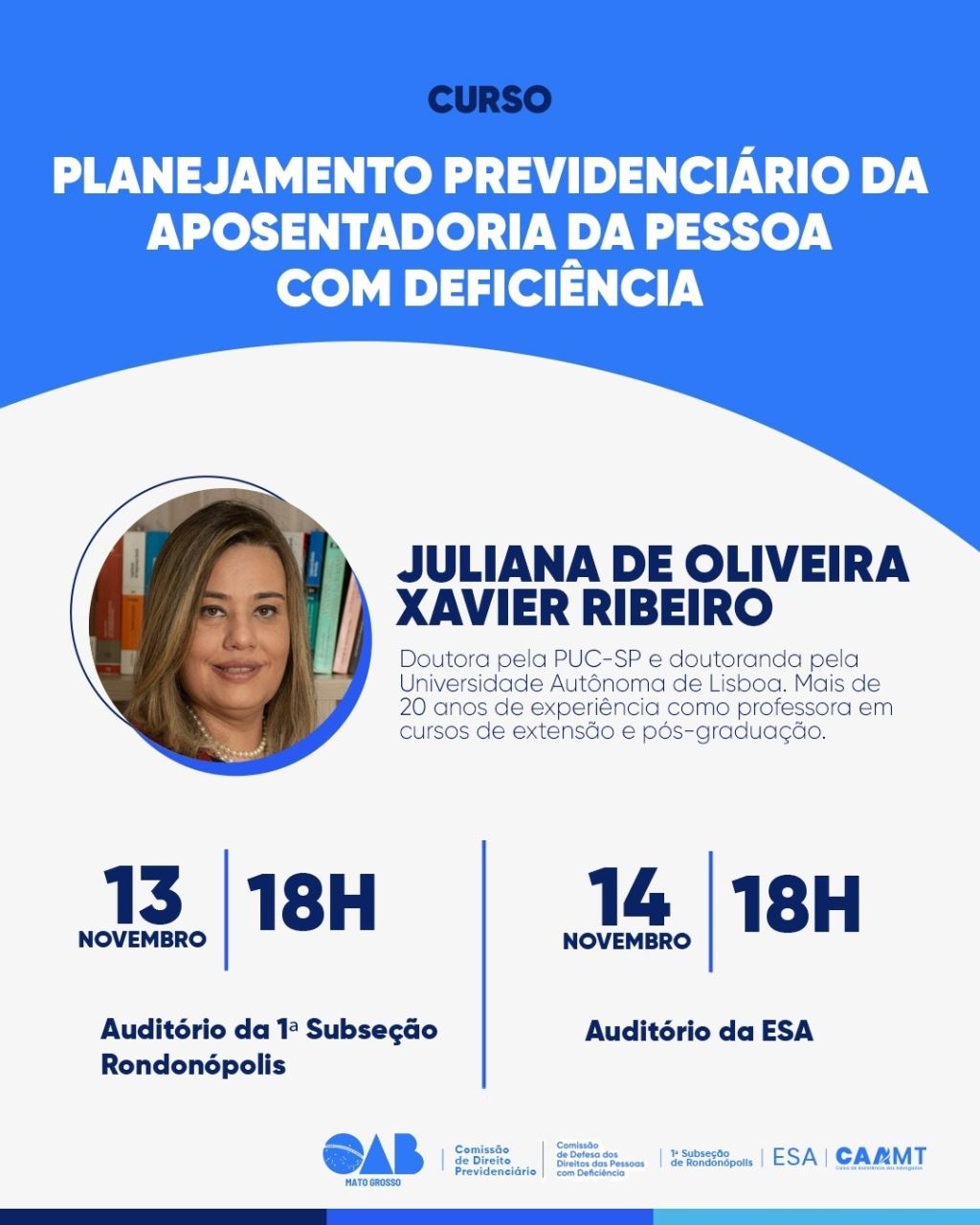 Comissões da OAB-MT promovem palestras sobre planejamento para aposentadoria | Notícia
