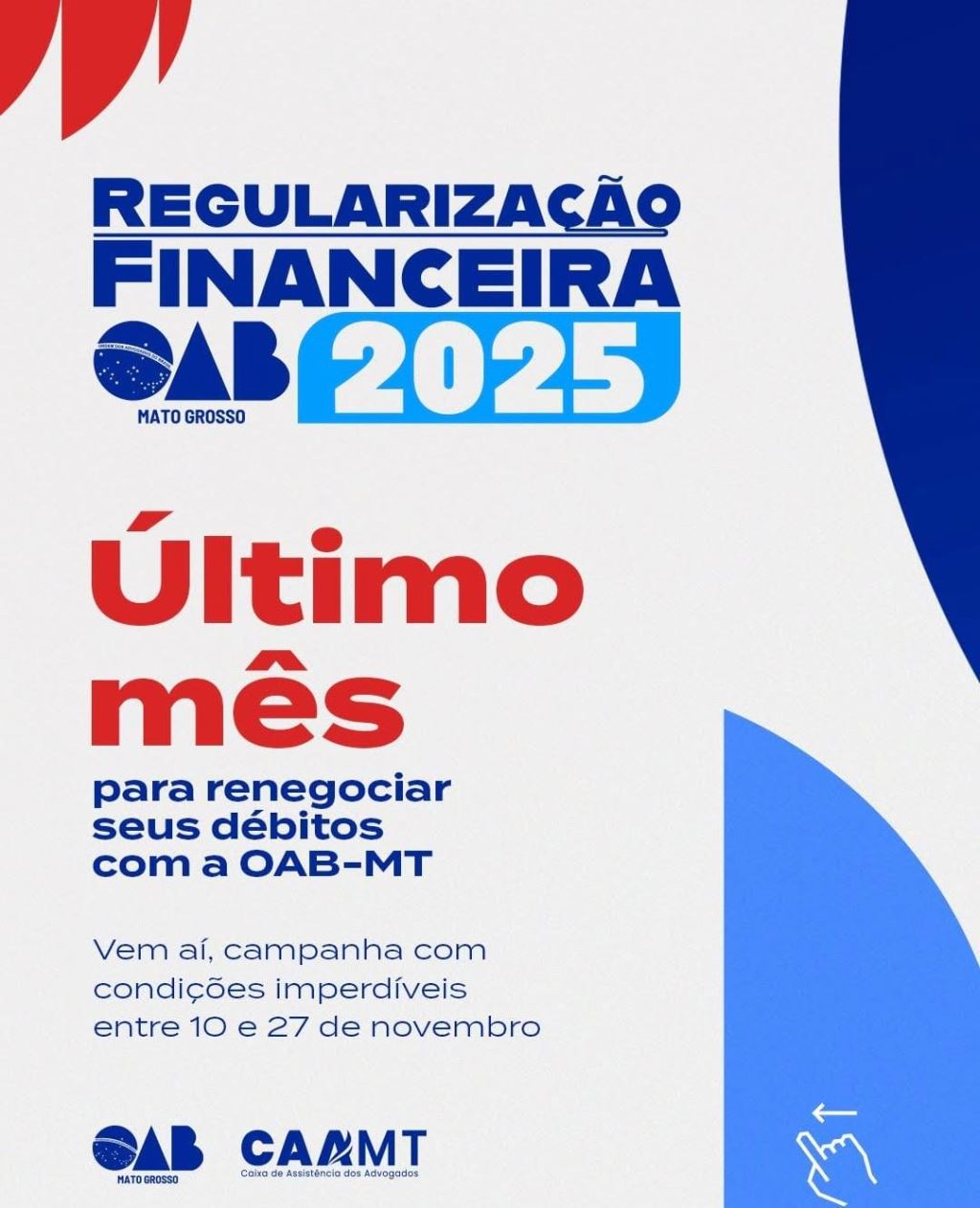 OAB-MT faz última campanha de regularização do ano; conheça benefícios para adimplentes | Notícia