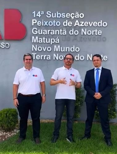 Comitiva da OAB-MT visita oito escritórios em Peixoto de Azevedo e Guarantã e se reúne com advocacia em geral | Notícia